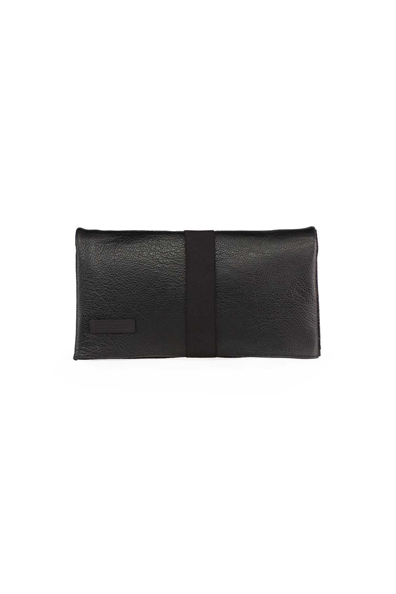 Clutch bag in black and glitter leather | Two sides to choose – Maria ...