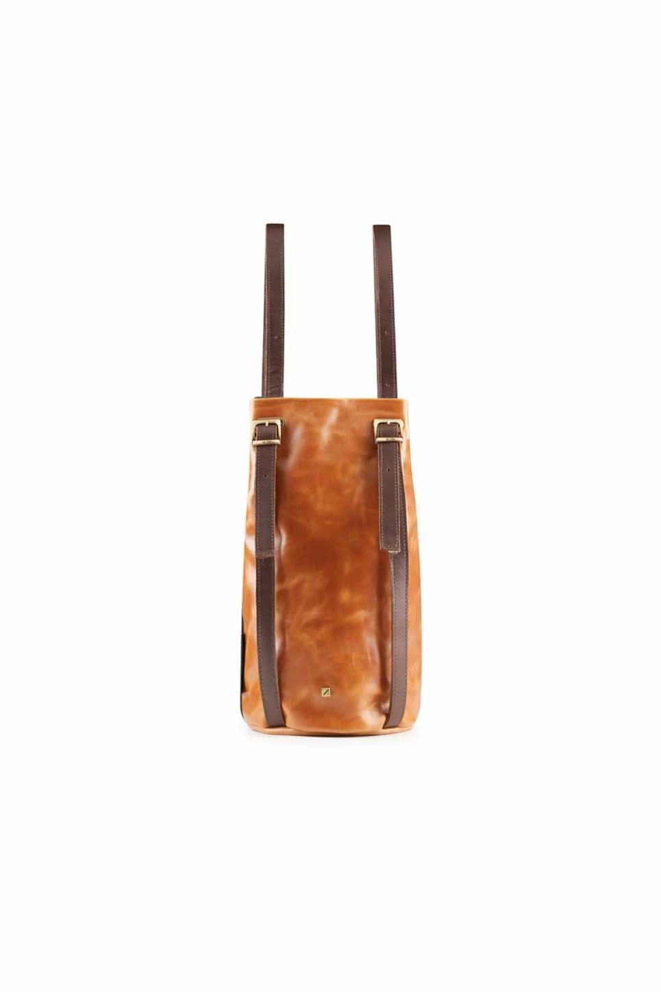 Bag and backpack in one | Green suede and brown leather – Maria Maleta